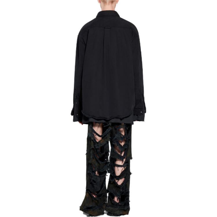 Рубашка Balenciaga Balenciaga Padded Shirt Large Fit 'Black' — фото 4