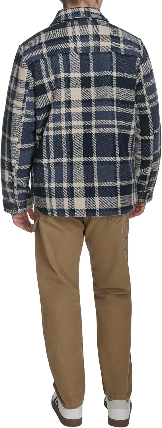 Мужская куртка Levi's Depot из шерстяной смеси, Blue Plaid — фото 4