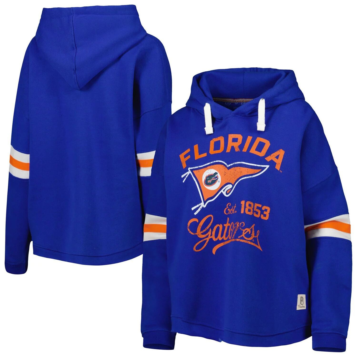 

Женский пуловер с капюшоном Pressbox Royal Florida Gators Super Pennant