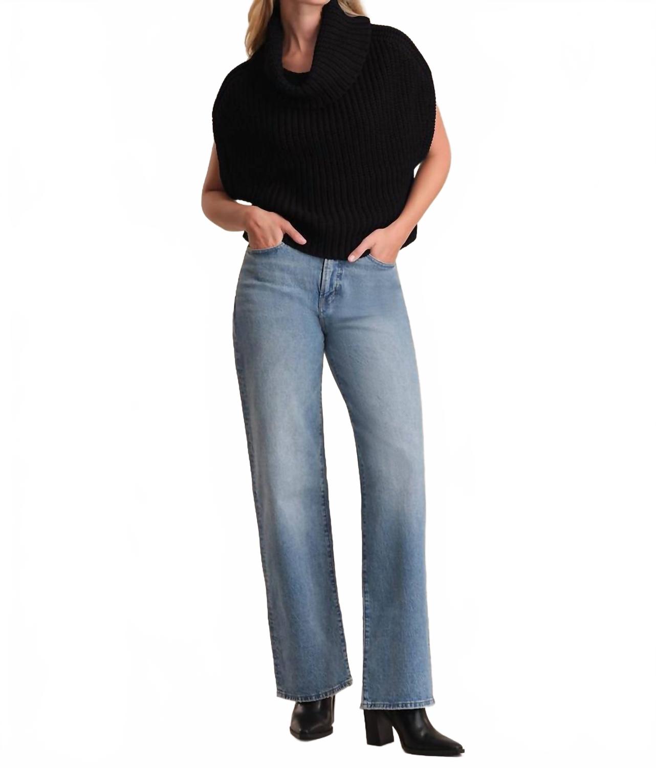 

525 America Свитер без рукавов с высоким воротником Cate темно-синего цвета