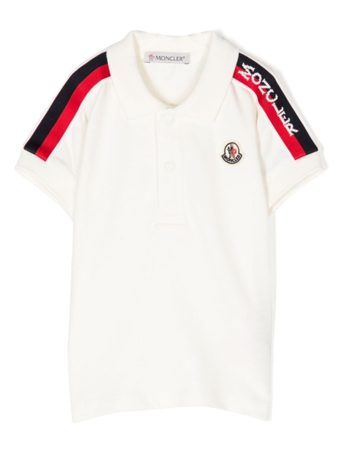 

Moncler Enfant рубашка поло с нашивкой-логотипом, белый
