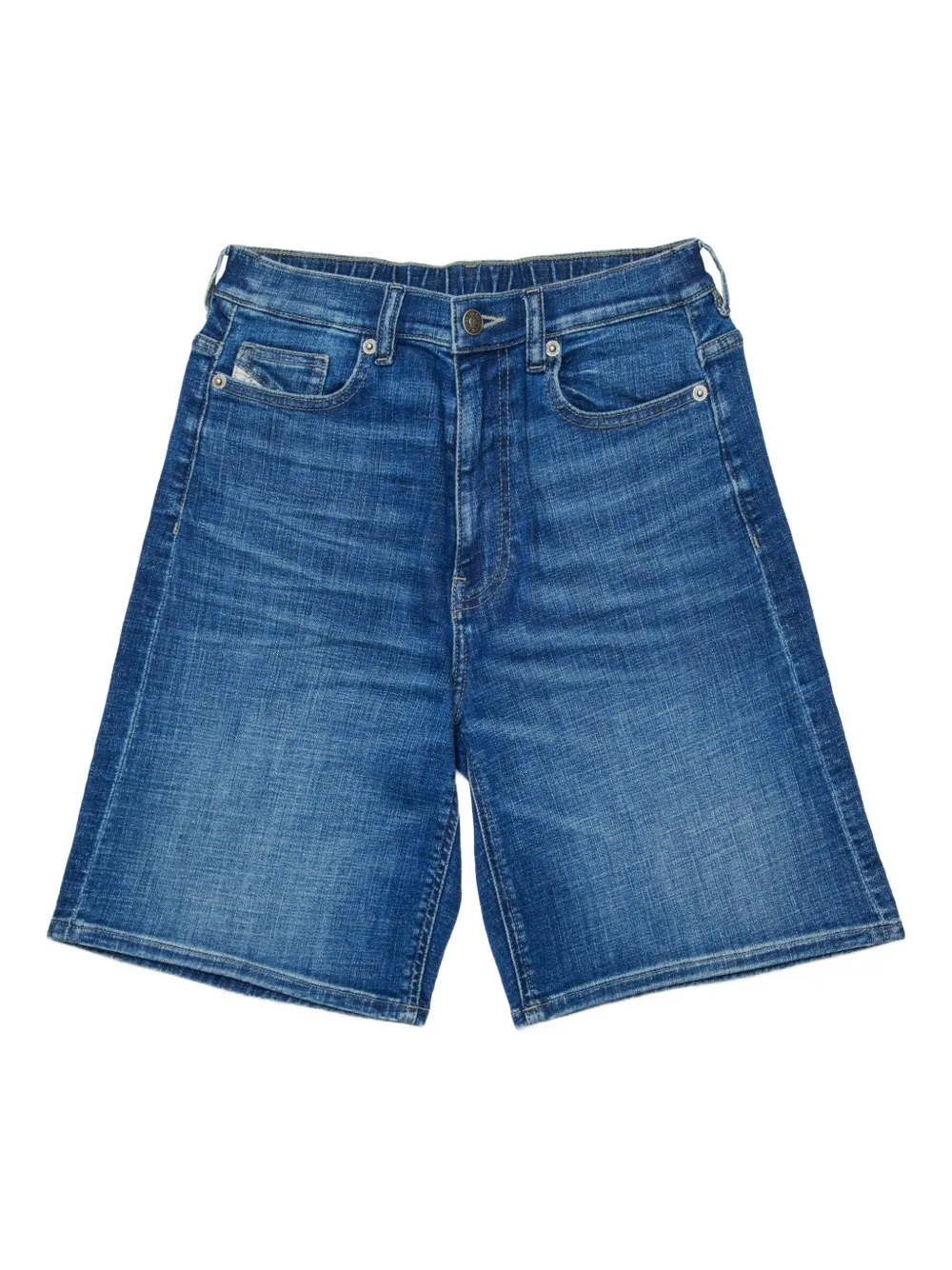 Джинсовые шорты с эффектом потертости Diesel Kids, синий