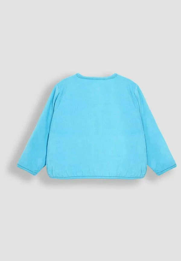 Стеганая двусторонняя легкая куртка стандартного кроя Jojo Maman Bébé, Duck Egg Blue Autumn Floral — фото 3