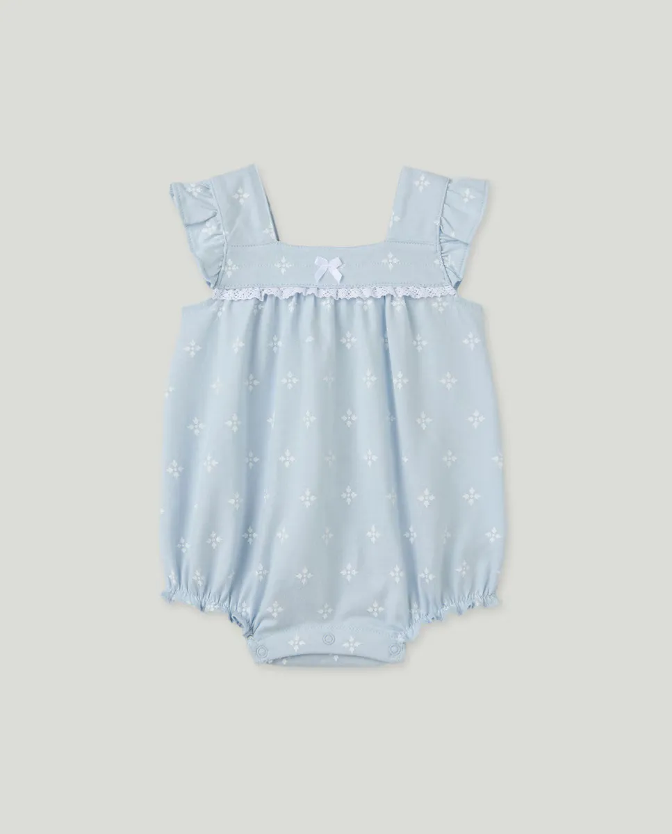 

Комбинезон для девочки с ремешком Cotton Juice, тёмно-синий