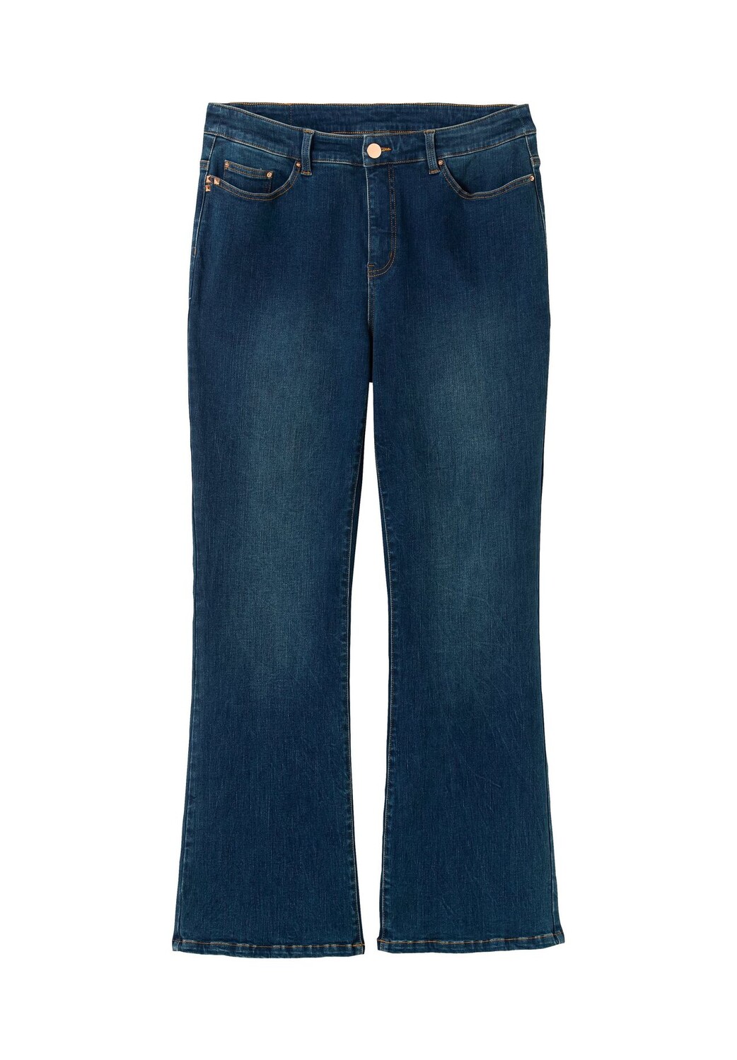 

Джинсы стрейч Bootcut с корректирующим эффектом фигуры Sheego, цвет Dark Blue Denim