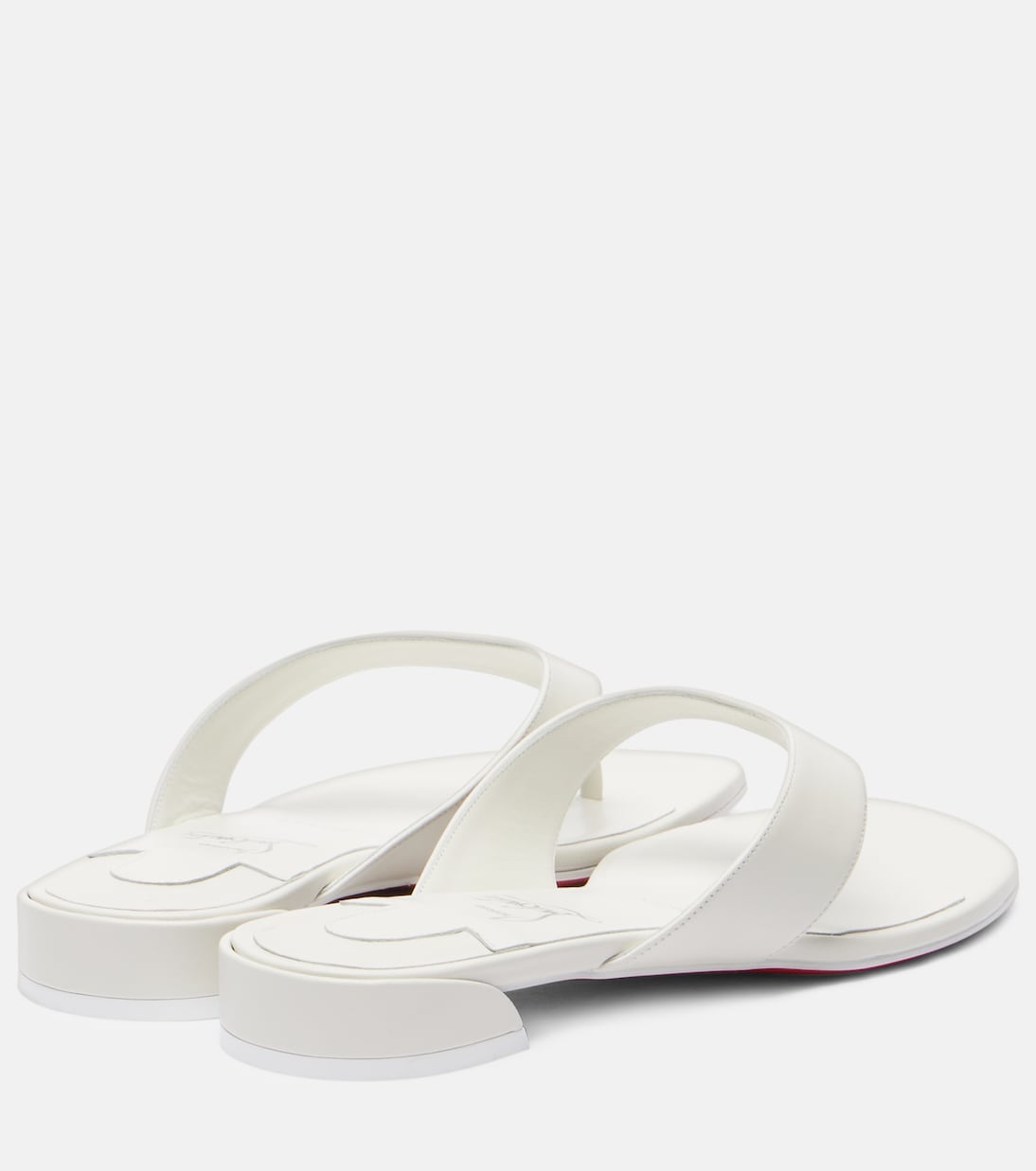 Сладкие Джанетонга кожаные сандалии-танкетки Christian Louboutin, Bianco/Lin Bianco — фото 2