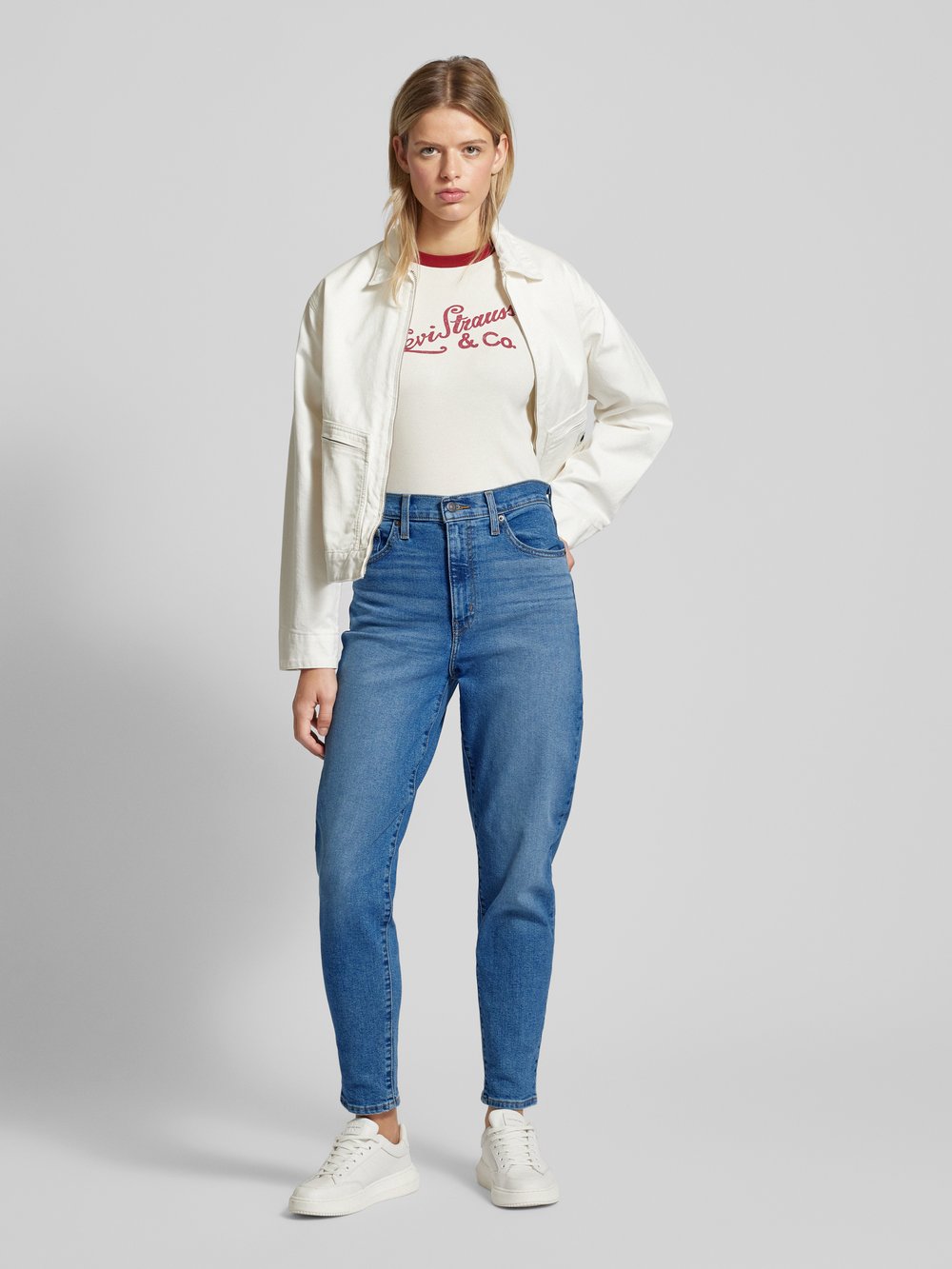 

Джинсы mom fit с пятью карманами Levi's, синий