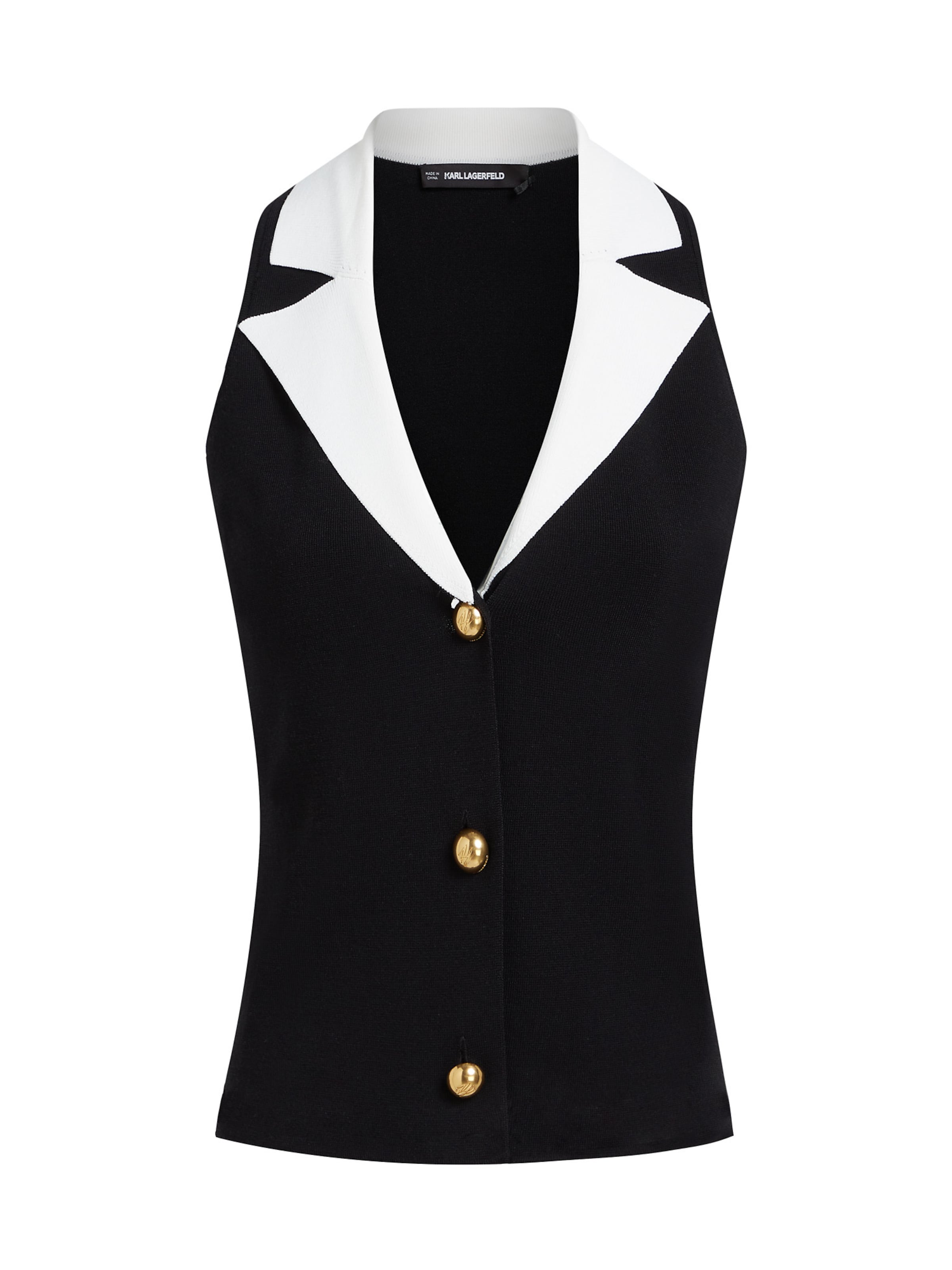

Karl Lagerfeld Вязаный жилет в черном цвете