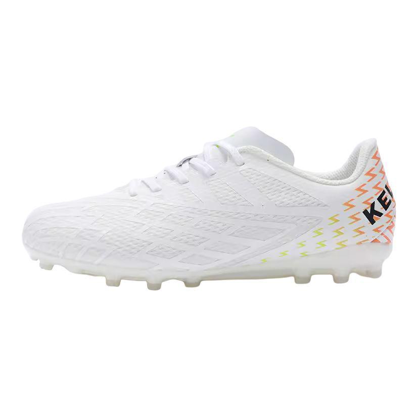 KELME Скользоустойчивые износостойкие низкие детские футбольные бутсы white green kids