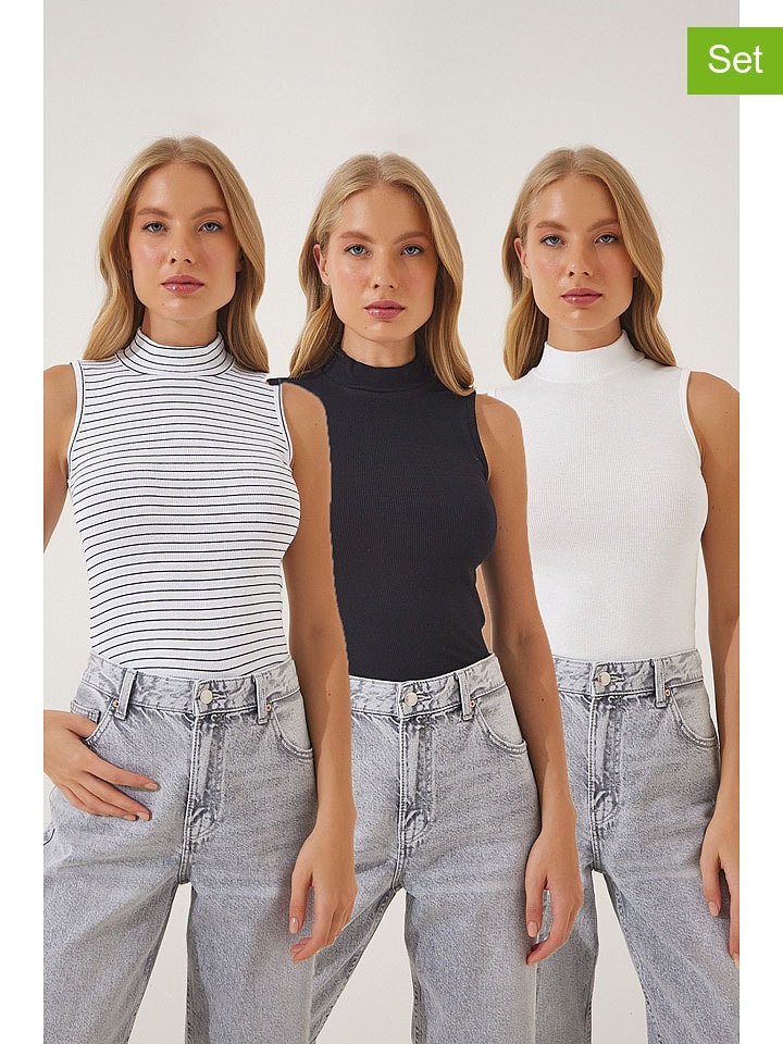 

Happiness Istanbul Набор из 3 штук: топы черно-белого цвета