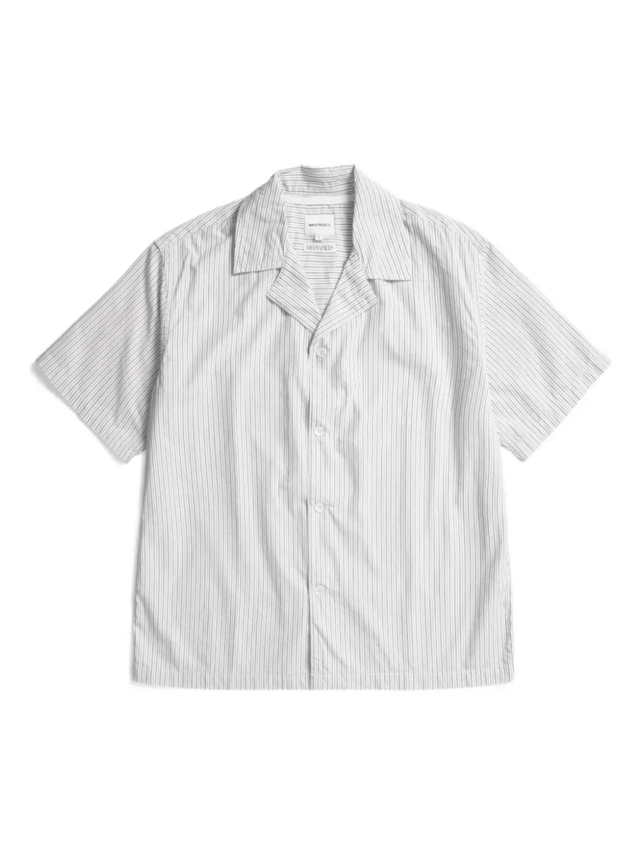 

Полосатая рубашка с коротким рукавом Norse Projects, белый