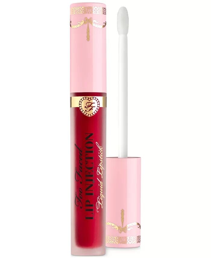 

Жидкая губная помада Longwear Power Plumping Cream Liquid Lipstick для инъекций губ Too Faced, цвет InFATuated (vivid warm red)