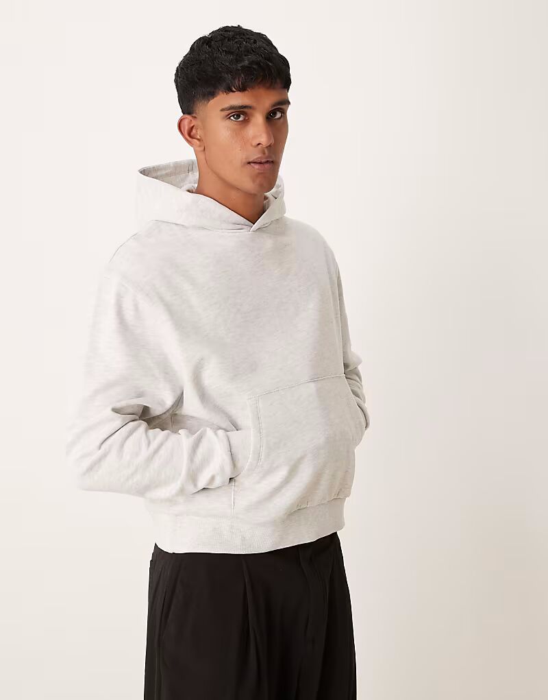

Свободная толстовка свободного кроя ASOS DESIGN серого меланжевого цвета