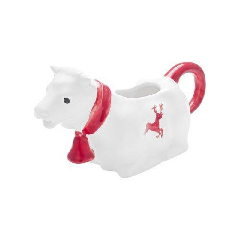 

Молочник Ruby Red Deer для молока коровы 0,16 л/ч: 9,2 см Gmundner Keramik, бело-красный