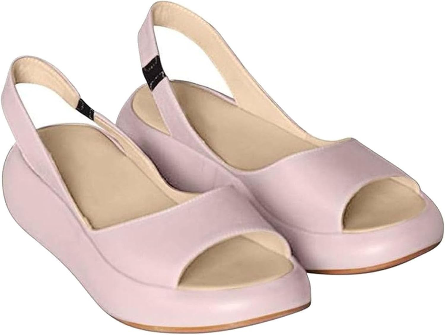 

Женские сандалии на танкетке ZWRXW с открытым носком, ортопедической поддержкой свода, нескользящей платформой, с удобной посадкой, легкие летние сандалии на каблуке, подходящие для повседневной и праздничной носки, розовый