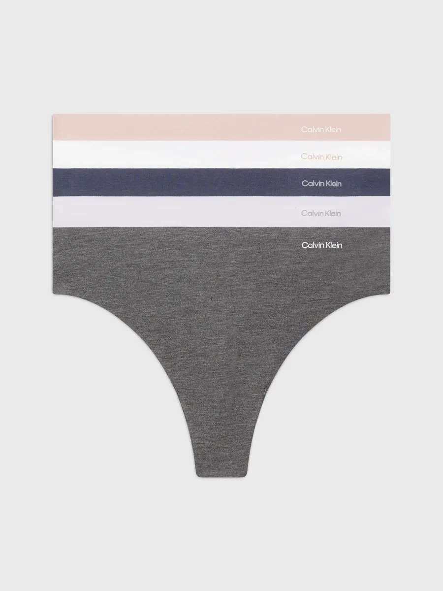 

Трусики Calvin Klein Underwear "5 PACK THONG (MID-RISE)" (5 шт. в упаковке, 5 шт. в упаковке), с логотипом на бедрах, цвет Slrblue/Subd/Gryhtr/Wht/Lvndrblue