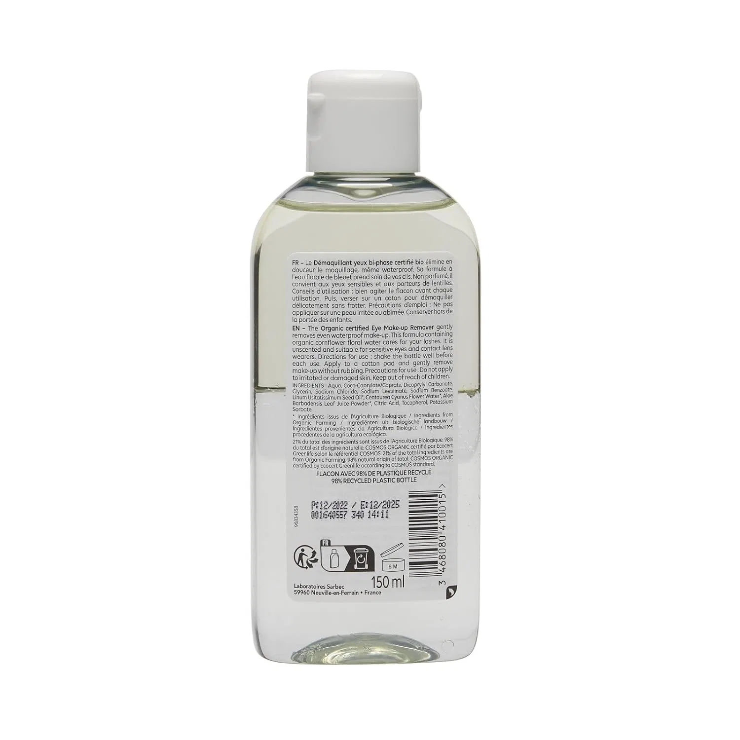 Средство для снятия макияжа Corine De Farme — Двухфазное органическое «Bi-Phase Organic» от, 150 мл — фото 3