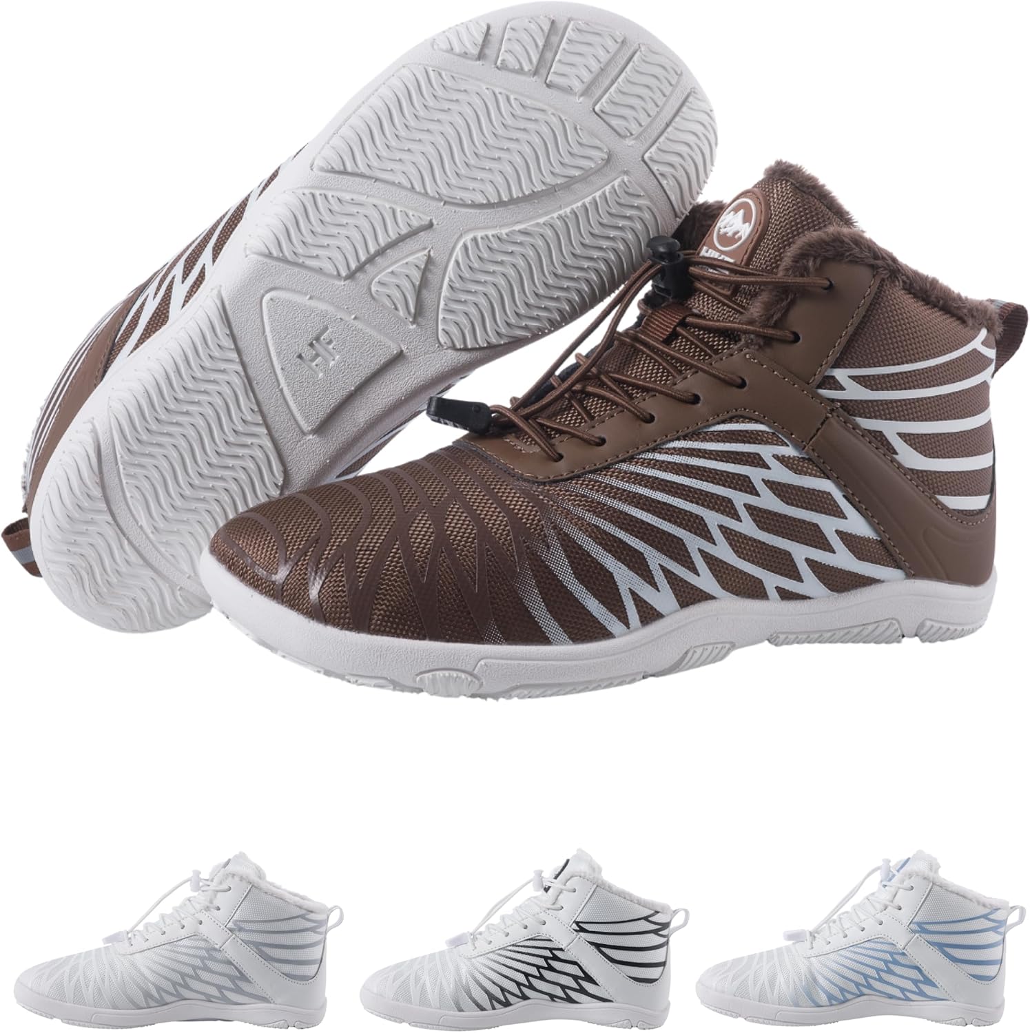 

Зимние ботинки для походов Hike Footwear HF Barefoot - Эргономичные поддерживающие зимние ботинки для походов, подошва с нулевым перепадом, широкая носочная часть, инновационный дизайн, унисекс, коричневый