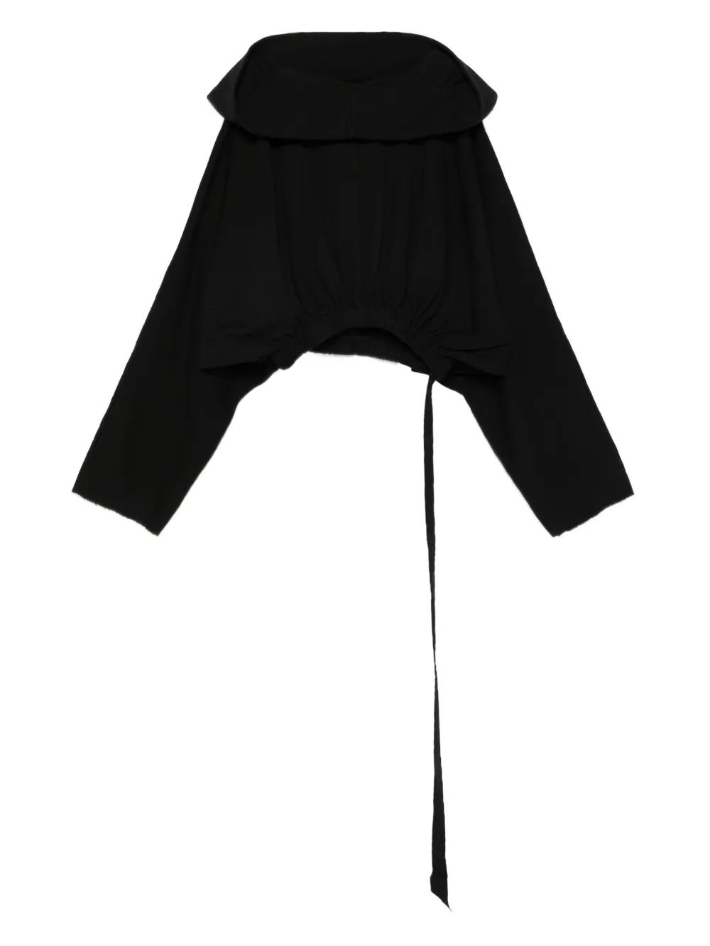 

Топ с капюшоном на завязках Rick Owens DRKSHDW, черный