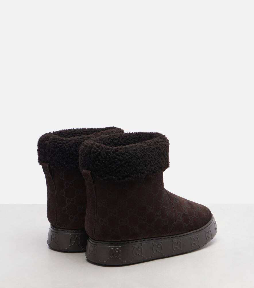 Натуральные замшевые зимние ботинки Nat GG с меховой отделкой Gucci, T.MO2390-T.M/T.M2390 — фото 2