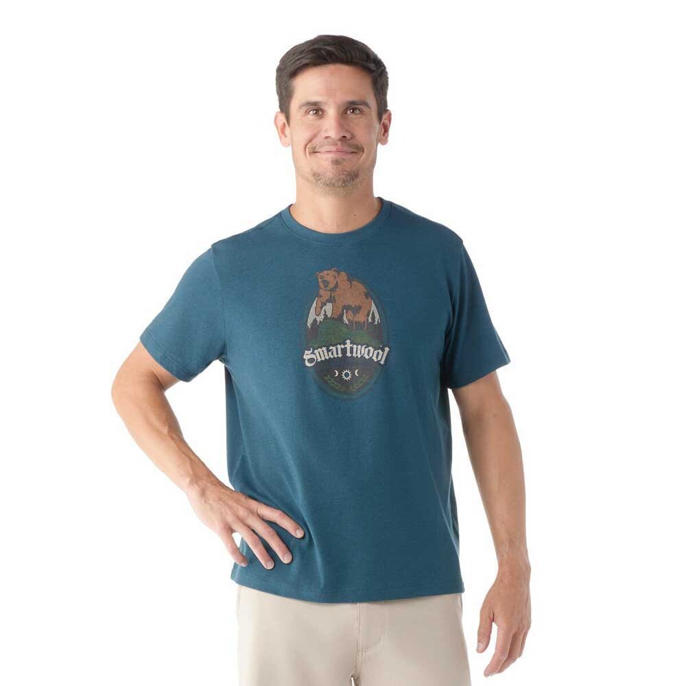 

Футболка с коротким рукавом Smartwool Bear Label Graphic Slim Fit, синий