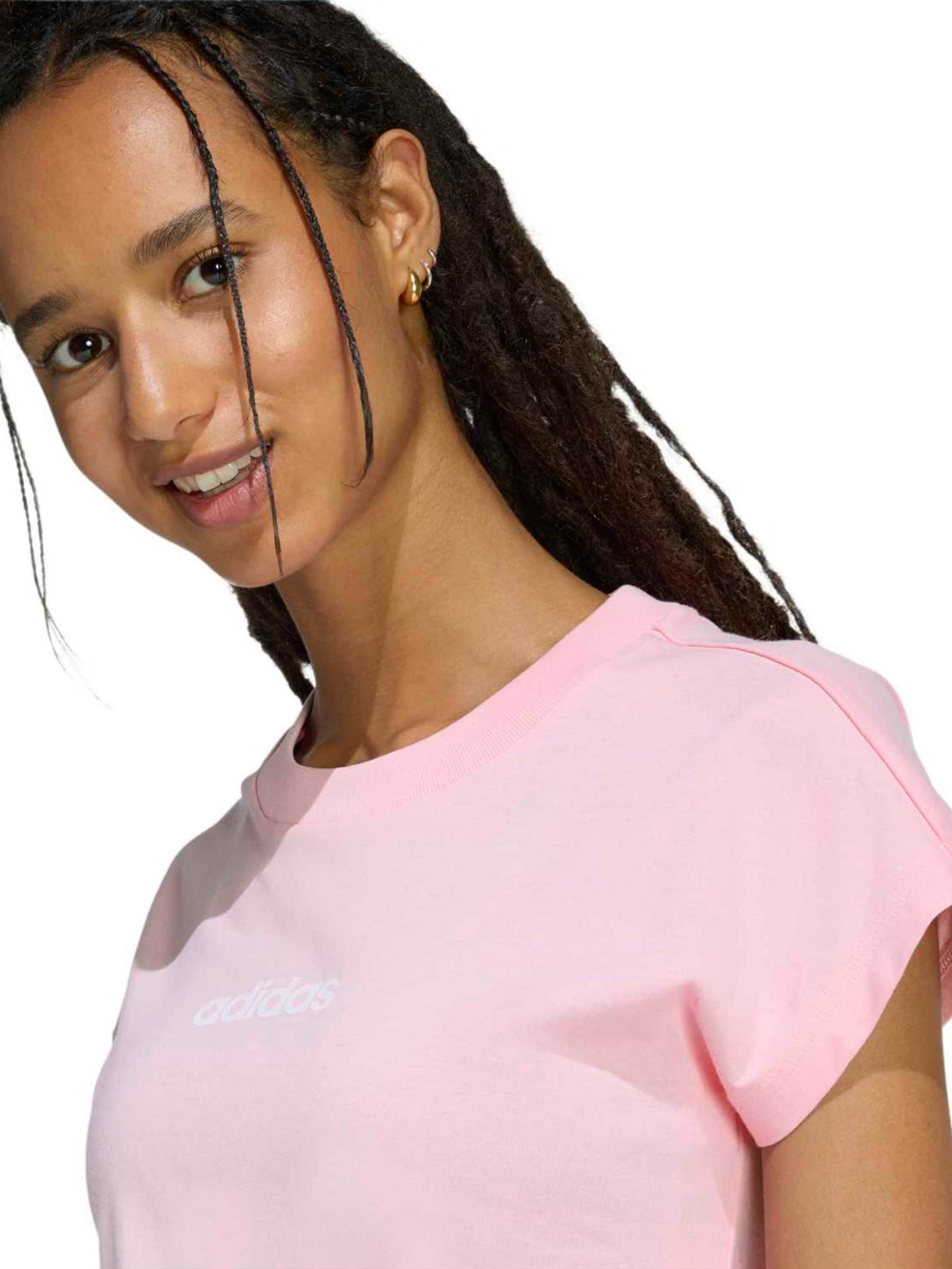 Adidas Sportswear Футболка Performance 'Essentials' в светло-розовом цвете — фото 4