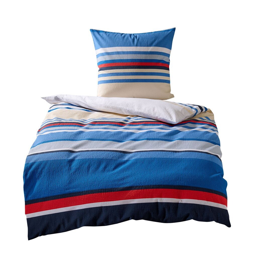 

Постельное белье из хлопка Dream Sleep Basic в полоску синее 155х220 см + 80х80 см Traumschlaf, Синий, Постельное белье из хлопка Dream Sleep Basic в полоску синее 155х220 см + 80х80 см Traumschlaf
