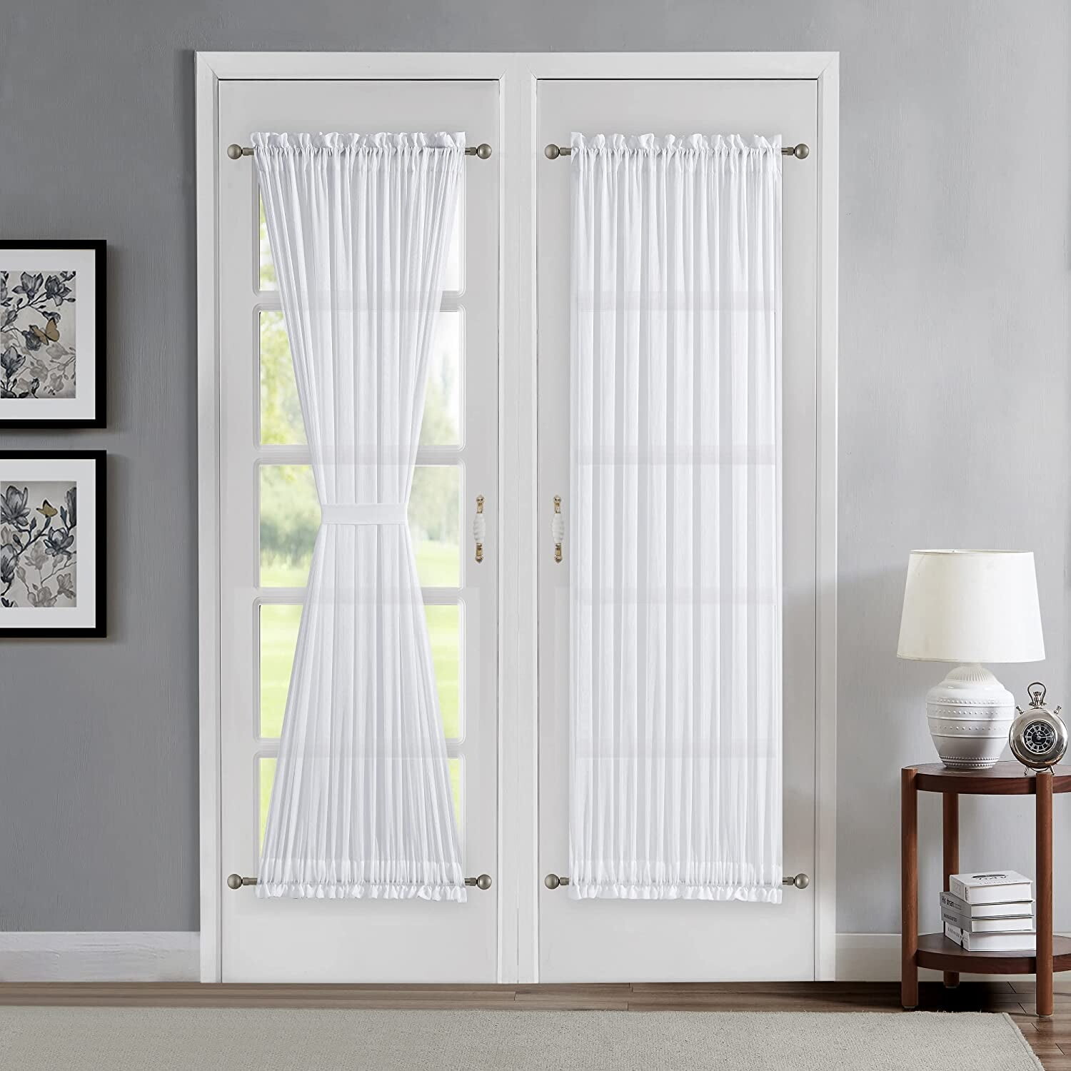 

Шторы с 2 подхватами Warm Home Designs, белый