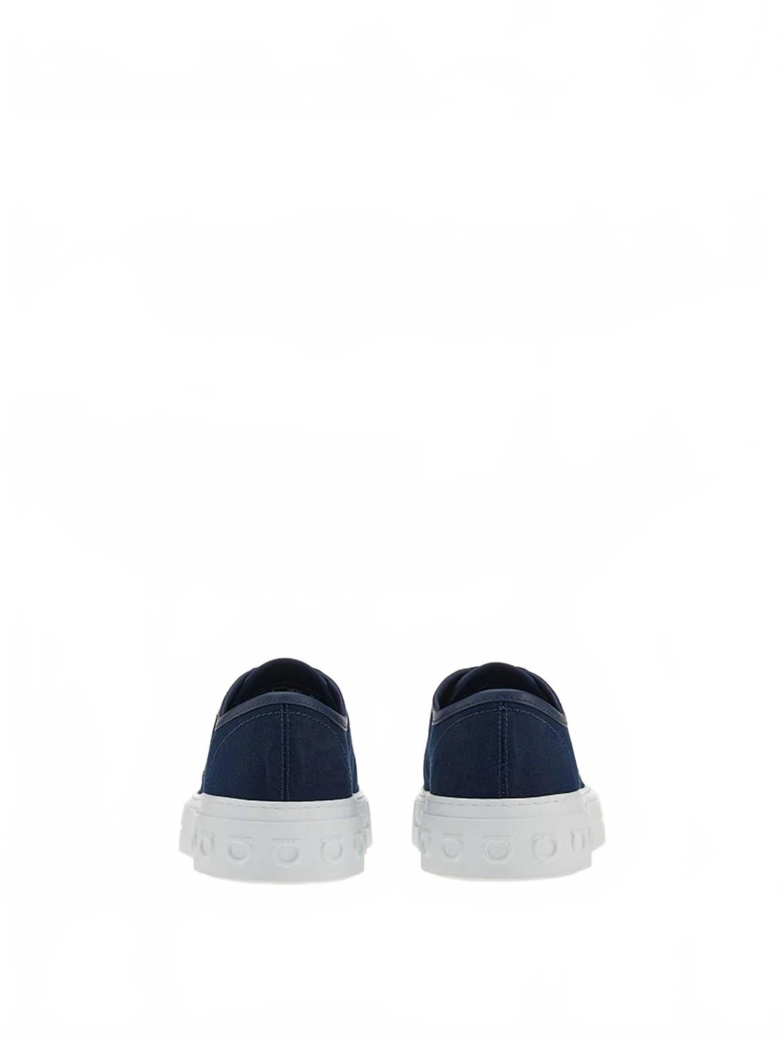 Мужские низкие кроссовки цвета морской волны Salvatore Ferragamo, Blue Marine — фото 3