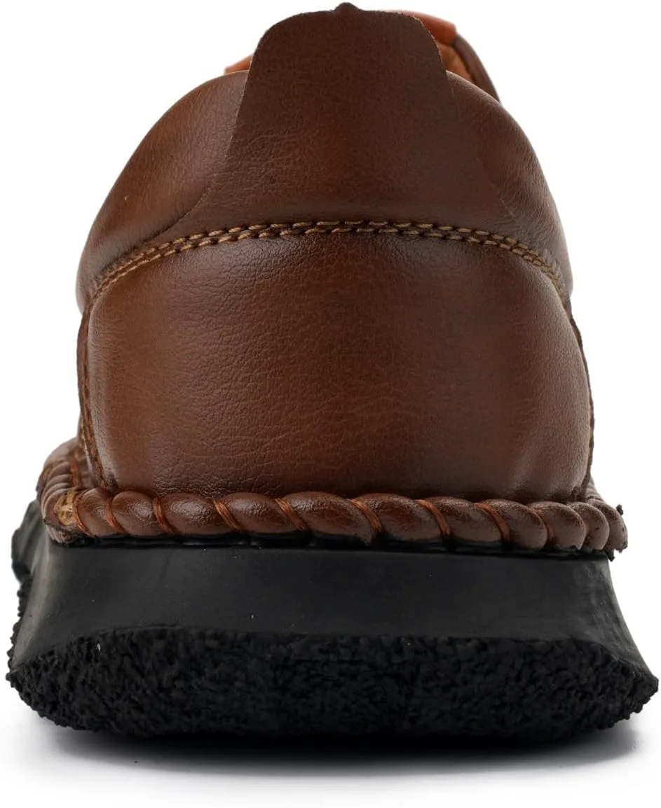 

Мужские лоферы на платформе, повседневная обувь без шнурков, легкие и удобные, для офиса, прогулок, черные, для кемпинга DMGYCK, коричневый