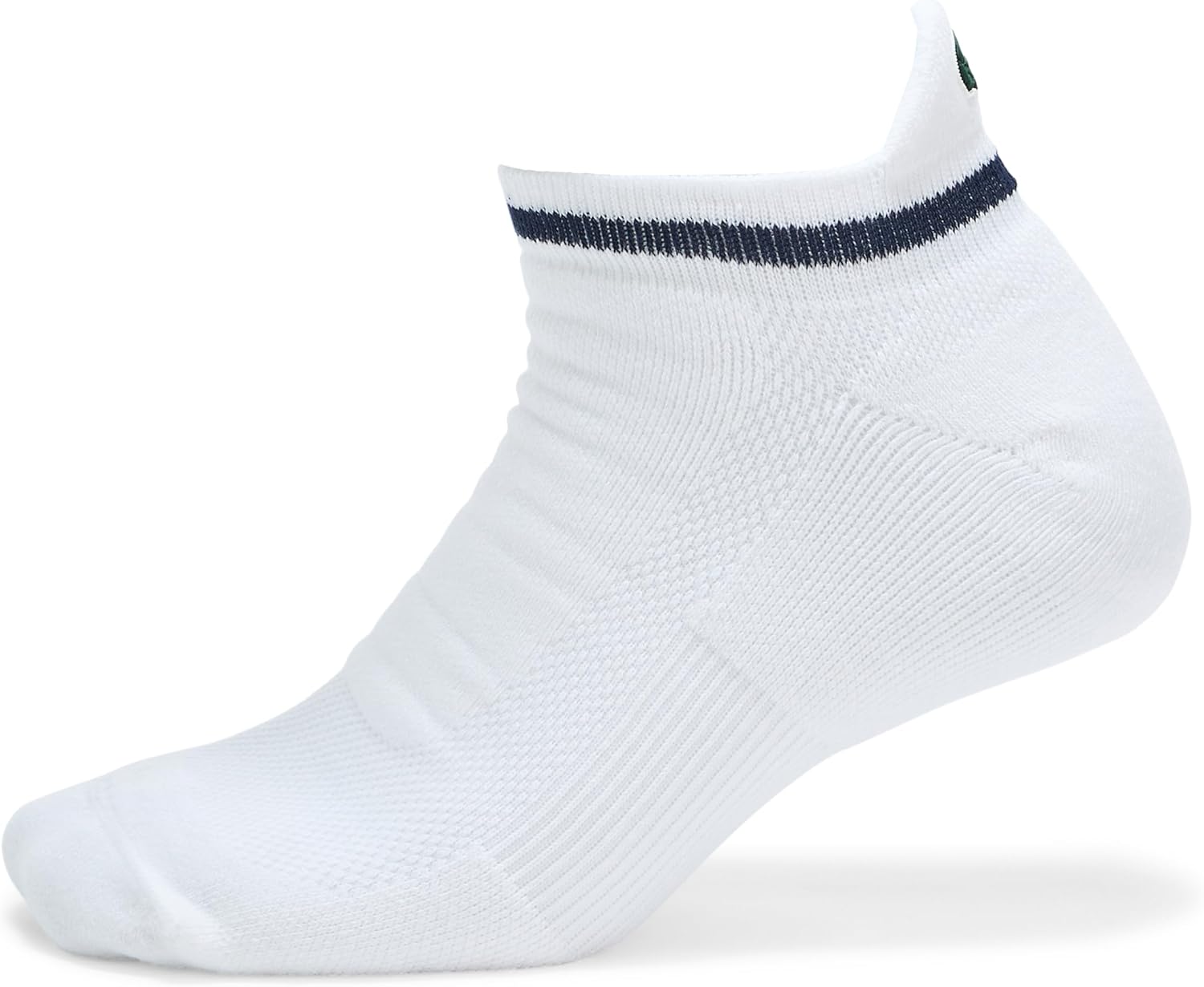 

Мужские дышащие хлопковые спортивные носки Lacoste, White/Navy Blue