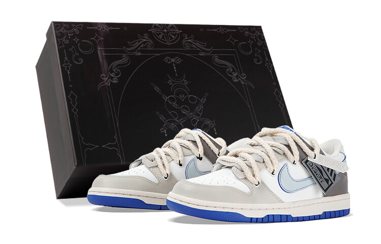 

Кроссовки Nike Dunk Skateboarding Shoes Women's Low-top Grey/white, серый/белый