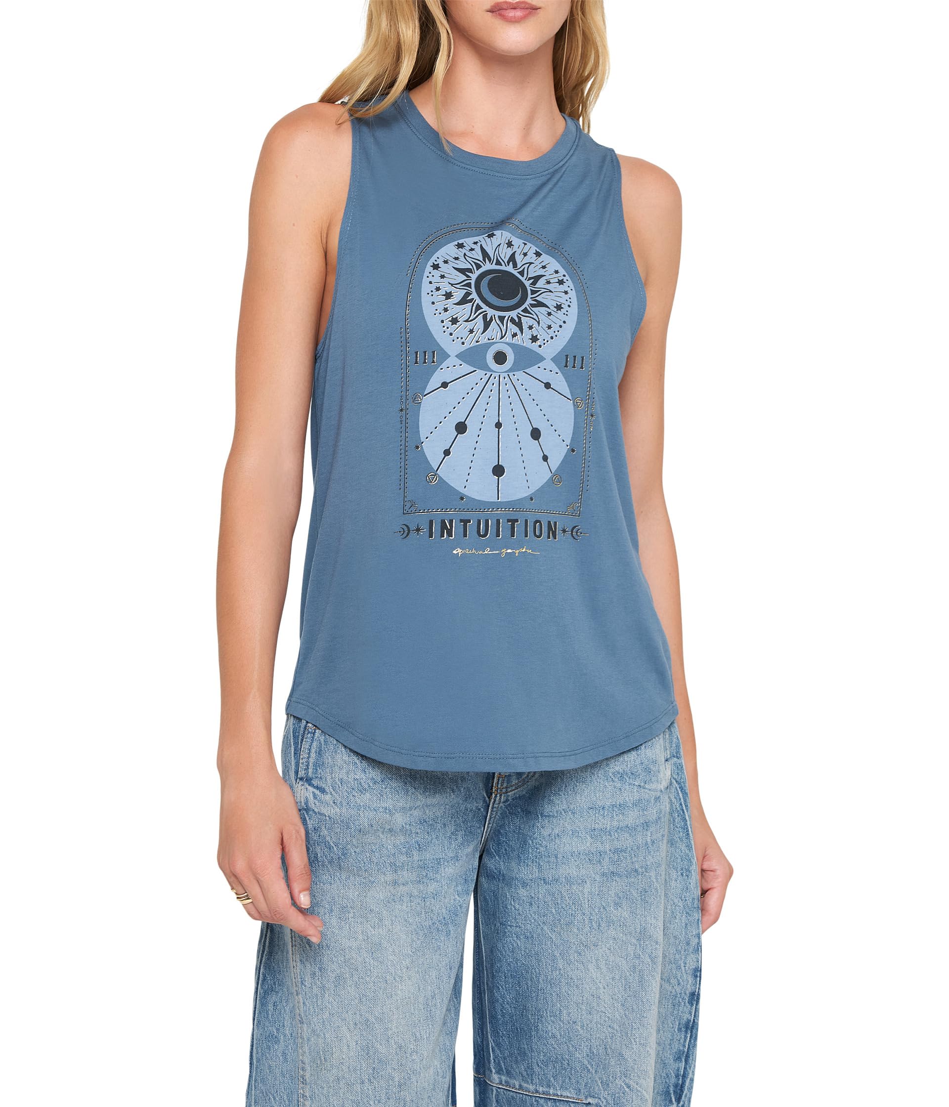 

Топ Spiritual Gangster Intuition Jade Muscle Tank, цвет Moonlit