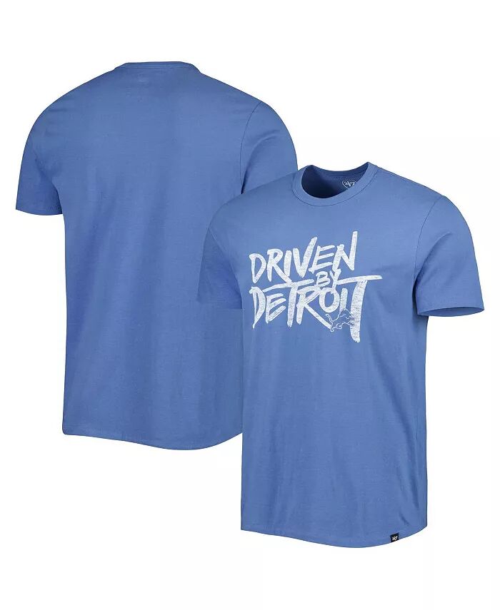 

Мужская синяя рваная футболка Detroit Lions Driven by Detroit '47 Brand, синий