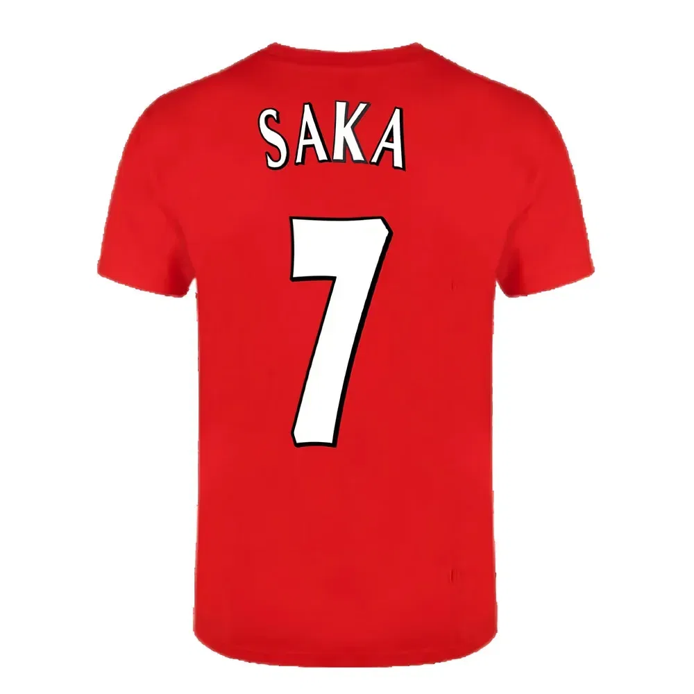 Футболка детская Invincibles 49 Unbeaten Saka 7 Arsenal FC, красный — фото 2