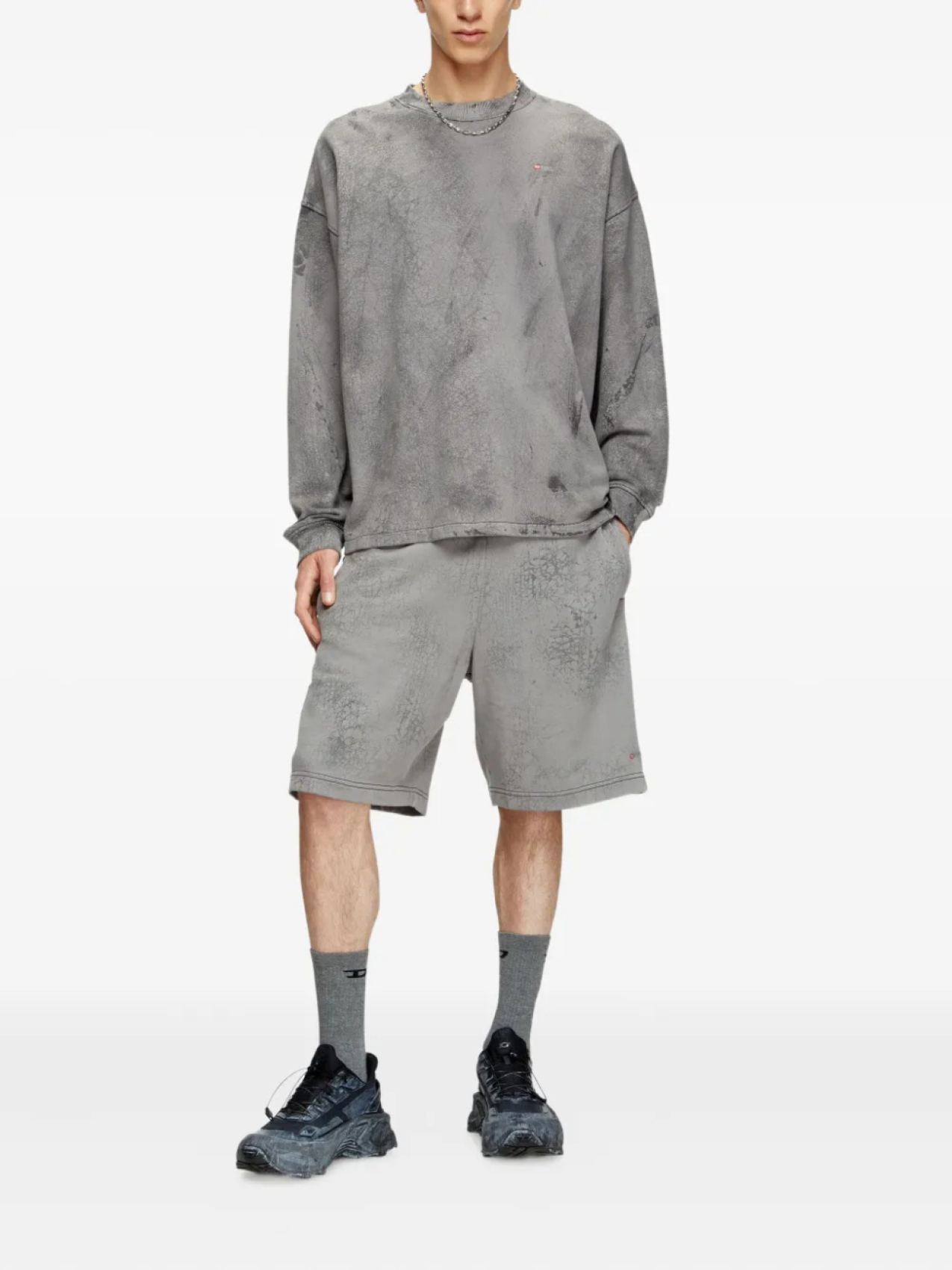 

Diesel спортивные шорты R-Crew, серый