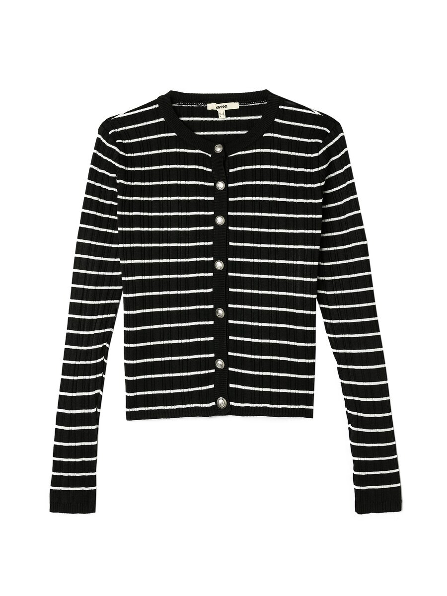 

Вязаный кардиган Koton Knit Cardigan, черный