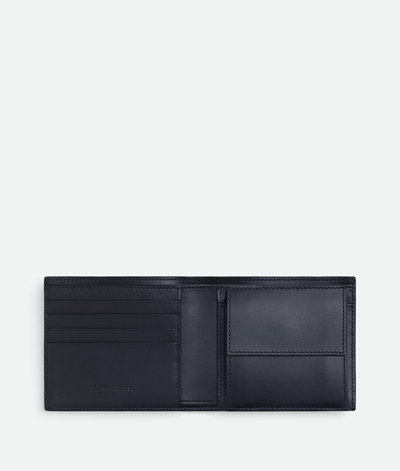Intrecciato bi-fold wallet with coin purse BOTTEGA VENETA, ночной — фото 2