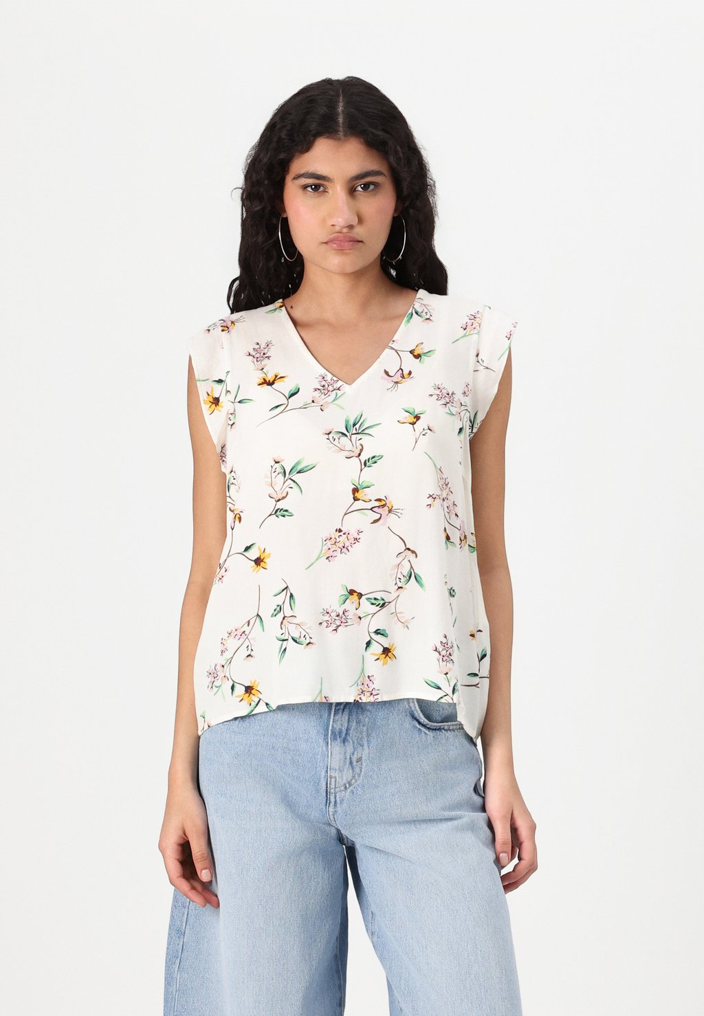 

Блуза PCNYA V NECK Pieces, слоновая кость