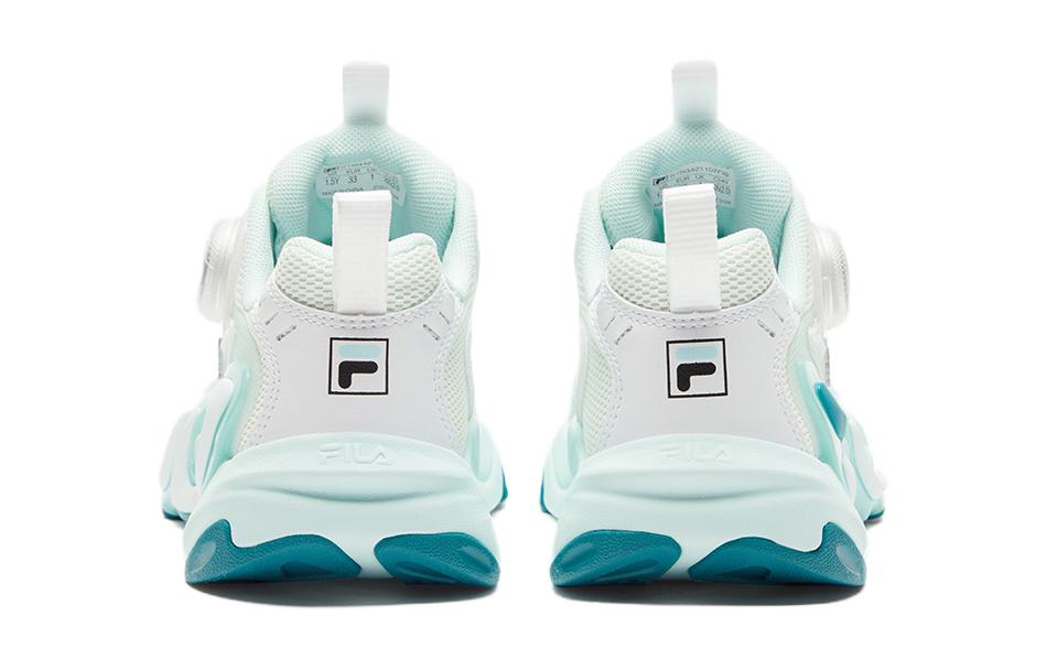 Футболка FILA KIDS Mind7 нескользящая водонепроницаемая дышащая низкая детская повседневная обувь сине-белая — фото 4