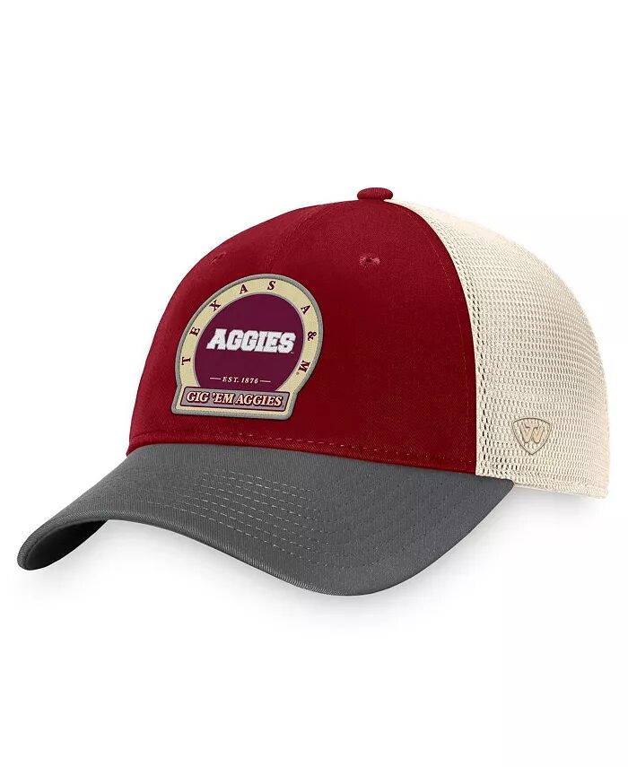 

Мужская темно-бордовая техасская A&M Aggies Refined Trucker регулируемая кепка Top of the World