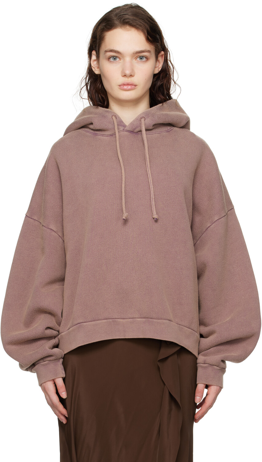 

Толстовка с капюшоном и фиолетовым логотипом Acne Studios, Plum Purple