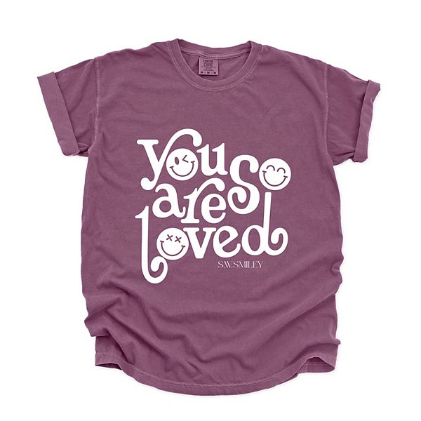 

Футболка SWSmiley you are so loved с принтом Simply Sage Market, Berry, Зеленый, Футболка SWSmiley you are so loved с принтом Simply Sage Market, Berry