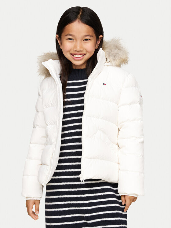 

Пуховик стандартного кроя Tommy Hilfiger, белый