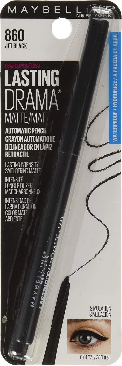Подводка для глаз матовая стойкая Maybelline Lasting Drama Matte Eyeliner, 0.3 г, цвет Jet Black — фото 2