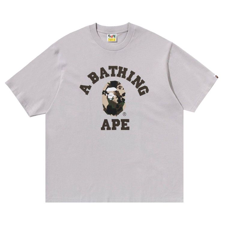 

Футболка BAPE Map Camo College Relaxed Fit Tee, Grey