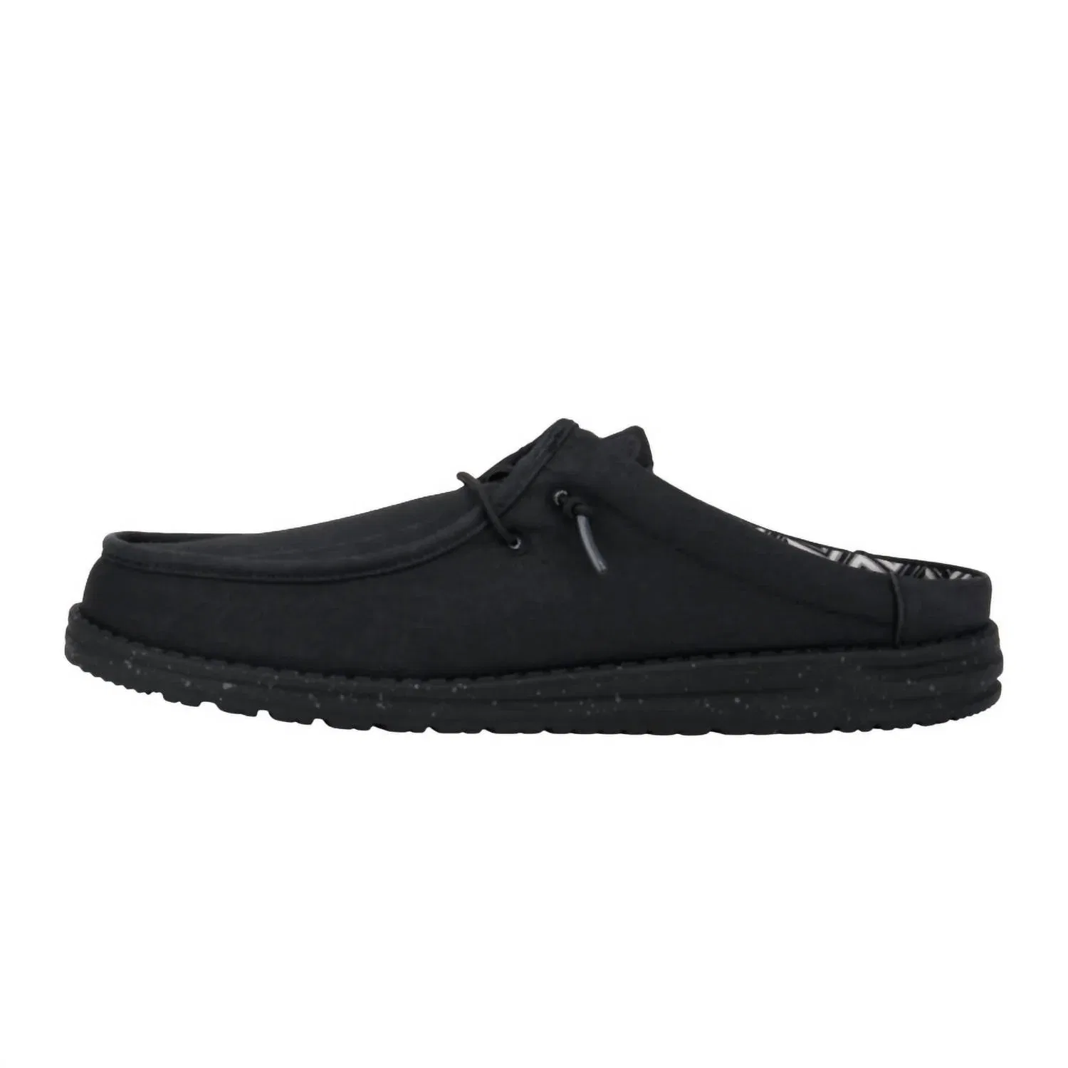 Hey Dude Men's Wally Slip Stretch Canvas Shoes In Black