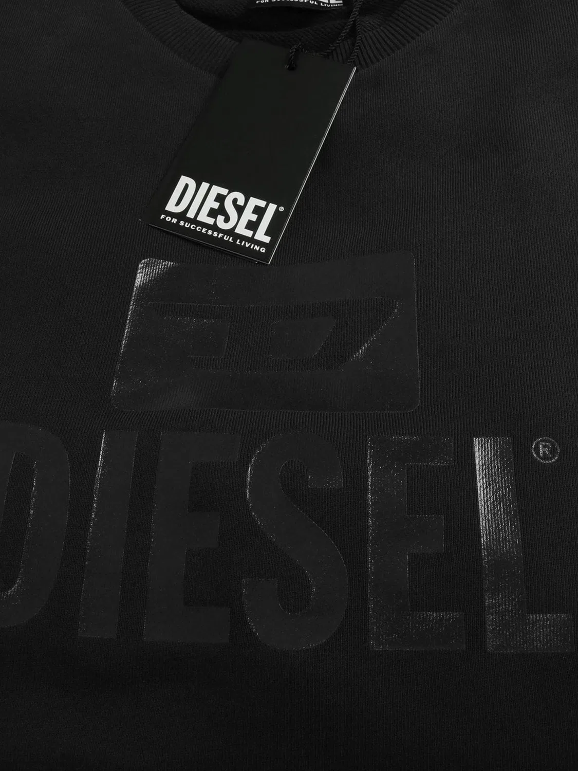 Свитер Diesel S-GIR TONE ON TONE черного цвета — фото 2