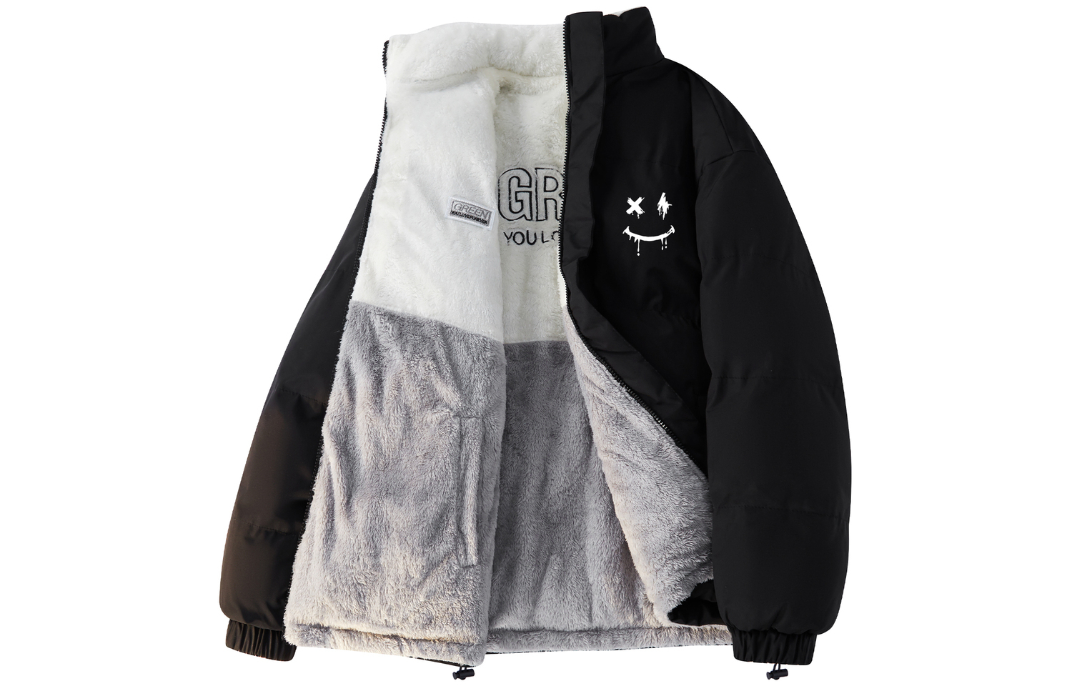 

LA'T.WEEKEND Пуховик Unisex, Black (Embroidered-9073)