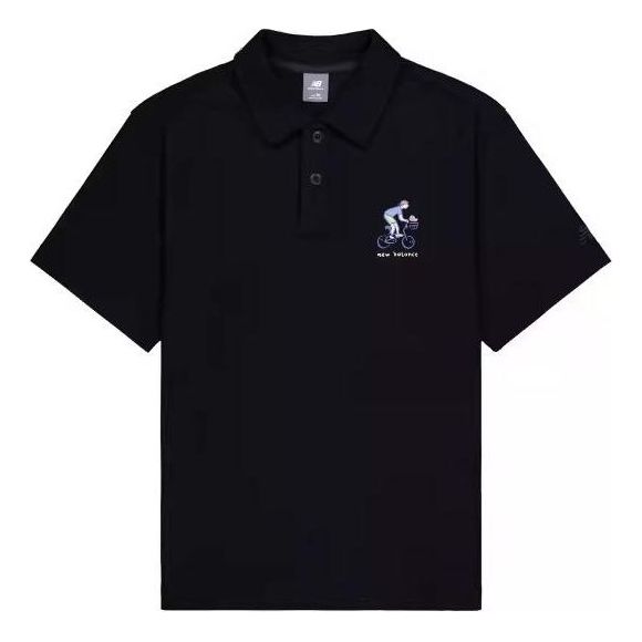 

Поло New Balance Small Biking Graphic Polo Shirt 'Black' NFE26061-BK, черный